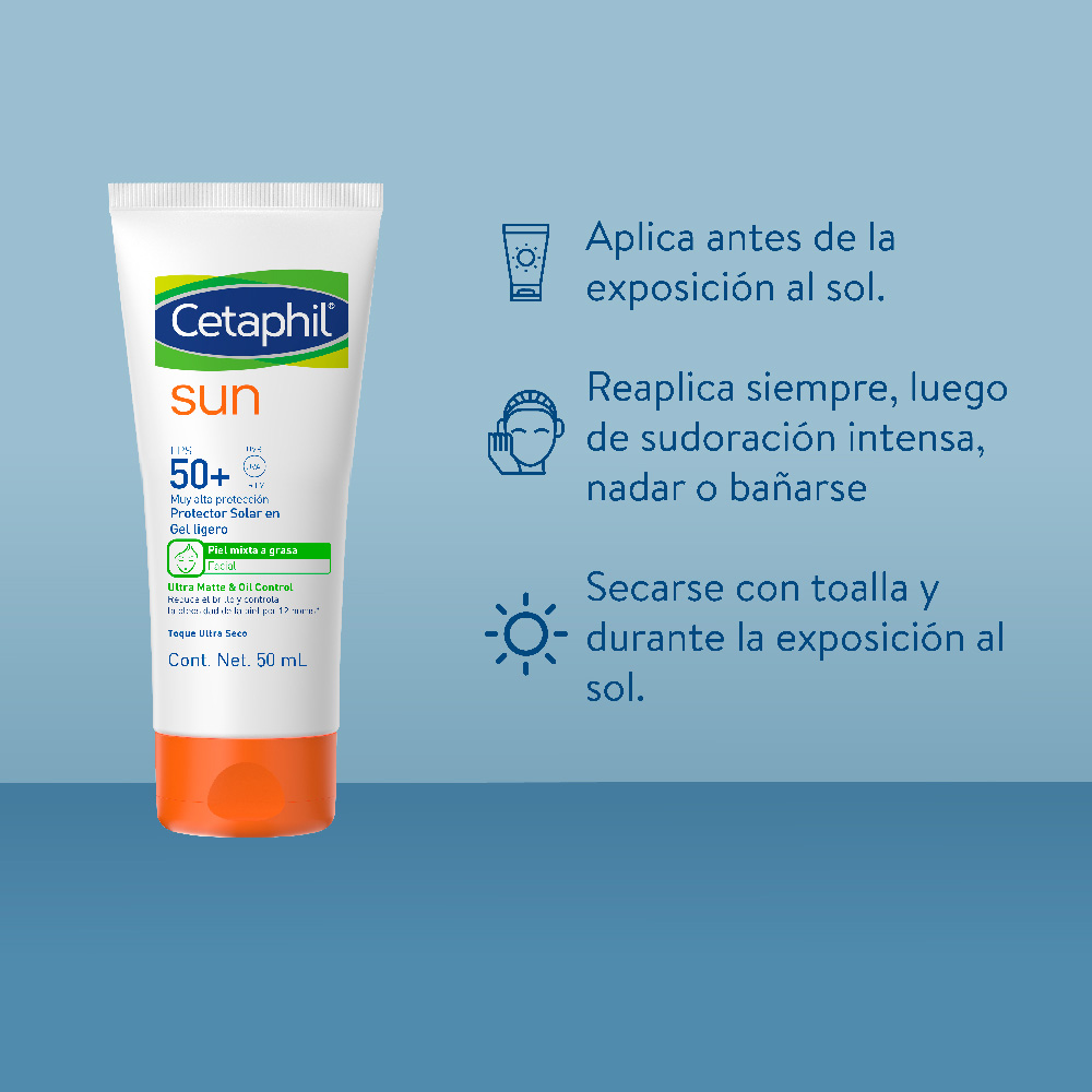 Cetaphil Sun Muy Alta Proteccion Solar En Gel Ligero Sun Fps Ultra