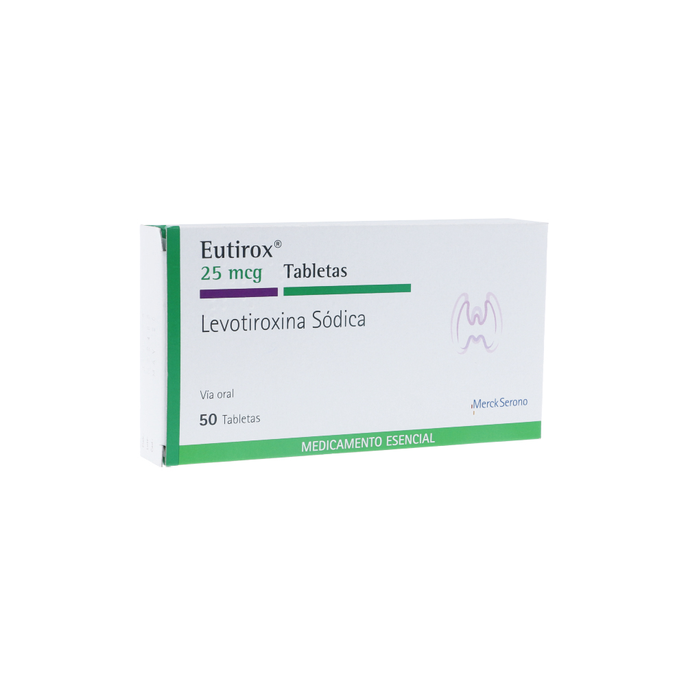 Eutirox 25 Mcg 50 Tabletas Cruz Verde