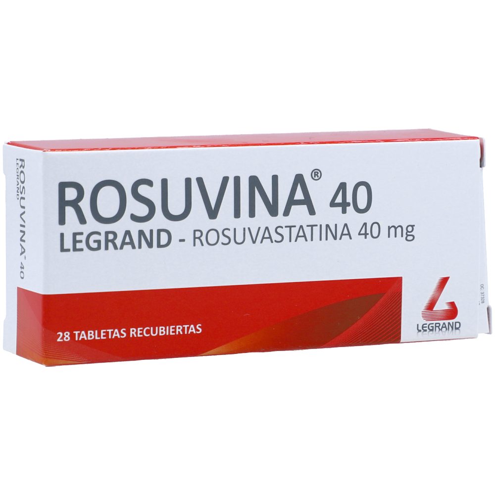 Rosuvina 40 Mg Legrand 28 Tabletas Recubiertas Cruz Verde