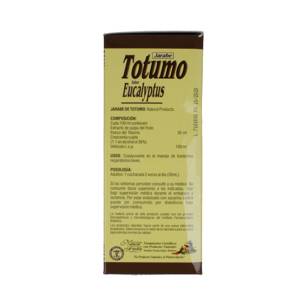 Totumo Eucalipto Jarabe Natural Freshly Frasco X 240mL Los Expertos