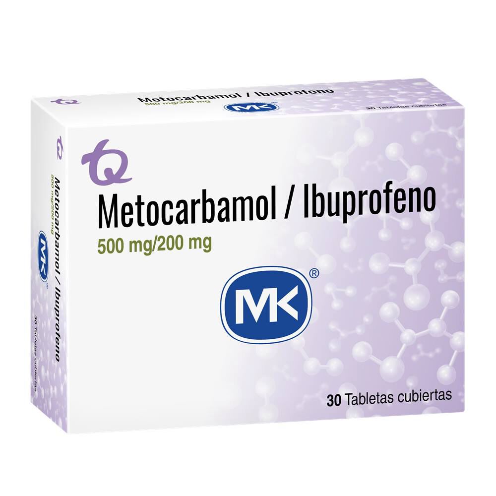 Ibuprofeno+Metocarbamol-(200+500)Mg-Tableta-Recubierta-Caja-X-30-Mk-imagen