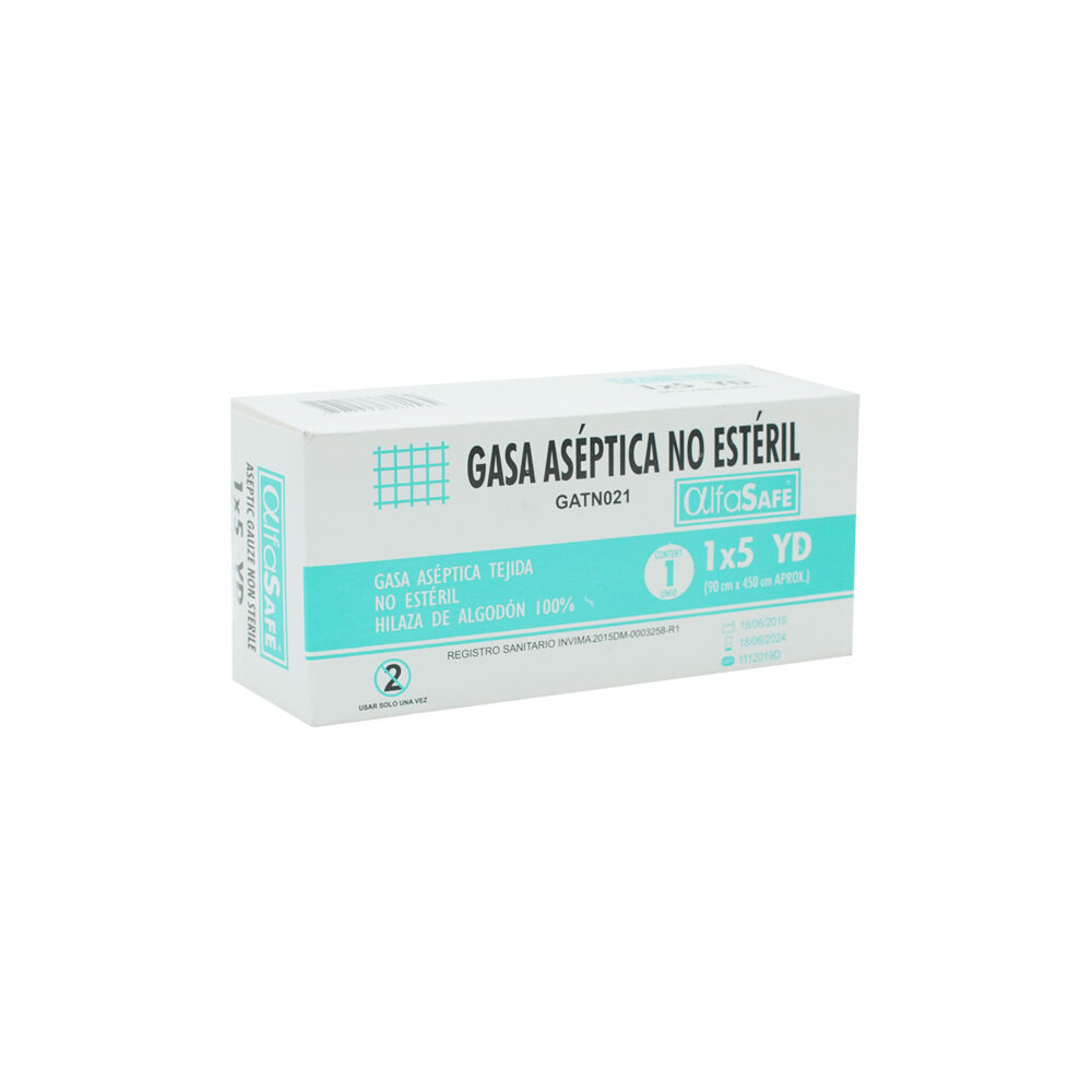 Gasa Aseptica No Esteril Caja X 1 Unidad Alfasafe 1X5 Yd (90Cm X 450Cm Aprox)