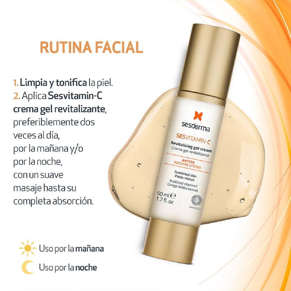 Crema-Gel-Facial-Antioxidante-Sesderma-Sesvitamin-C-Tubo-50Ml-imagen-4