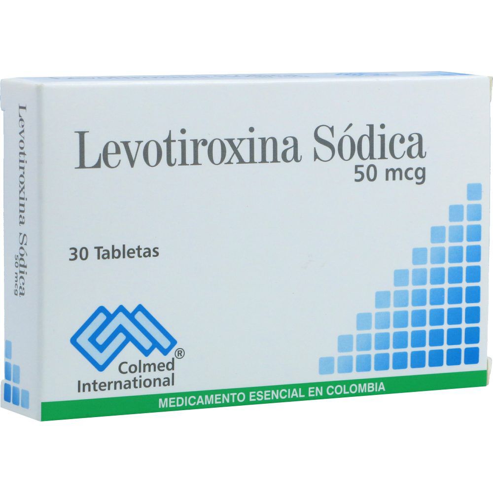 Levotiroxina-Sódica-Tabletas-Colmed-International-50Mcg-Caja-X-30-Tabletas-imagen