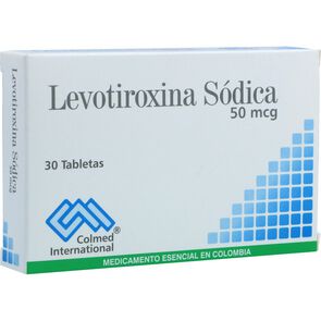 Levotiroxina-Sódica-Tabletas-Colmed-International-50Mcg-Caja-X-30-Tabletas-imagen