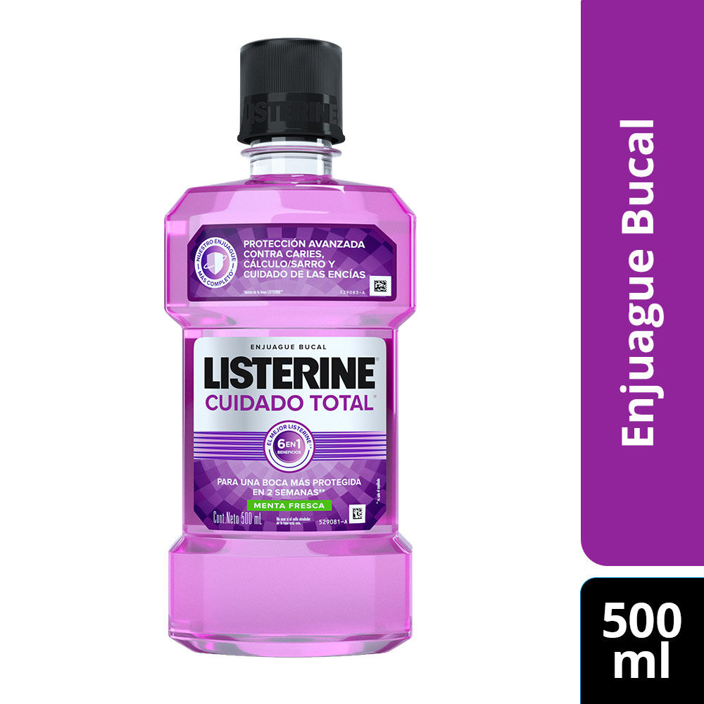 Enjuague-Bucal-Cuidado-Total-Líquido-Listerine-Frasco-X-500mL-imagen-1