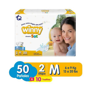 Promo-Pañal+Toallitas-Winny-Ultratim-Sec-Etapa-2-Paquete-X-50-Pañales+10Toallitas-imagen