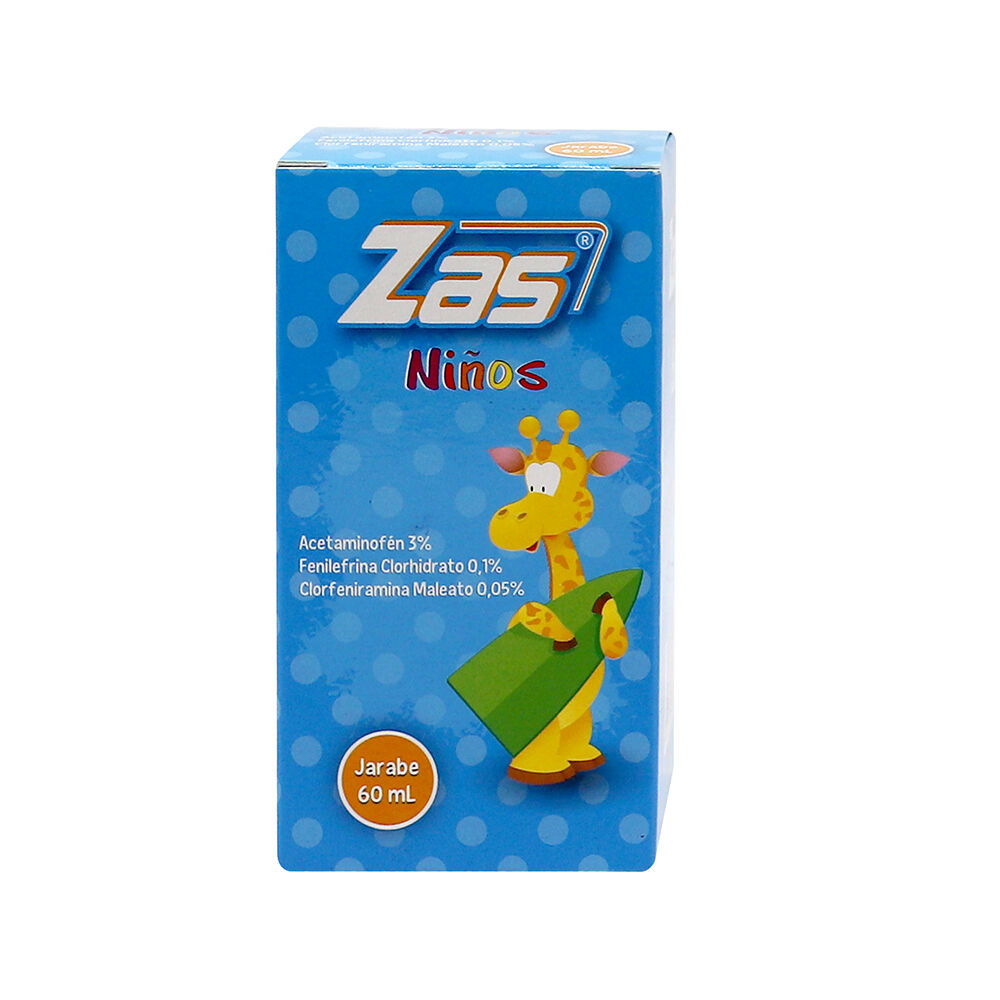 Zas (150+2.5+5)Mg/5Ml(3+0.05+0.1)% Jarabe Frasco X 60Ml