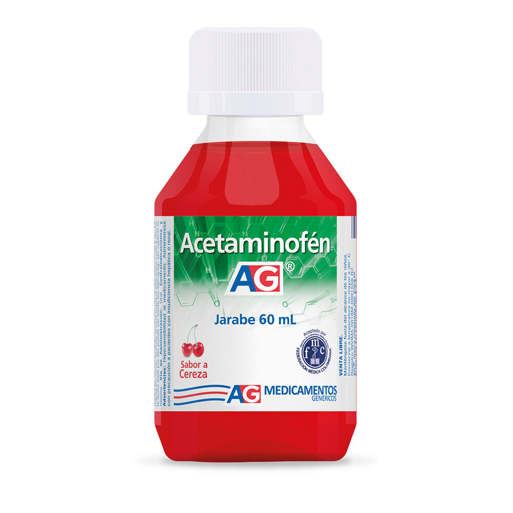Acetaminofen 150Mg/5Ml(3%) Jarabe Frasco X 60Ml Amer Gen Cereza