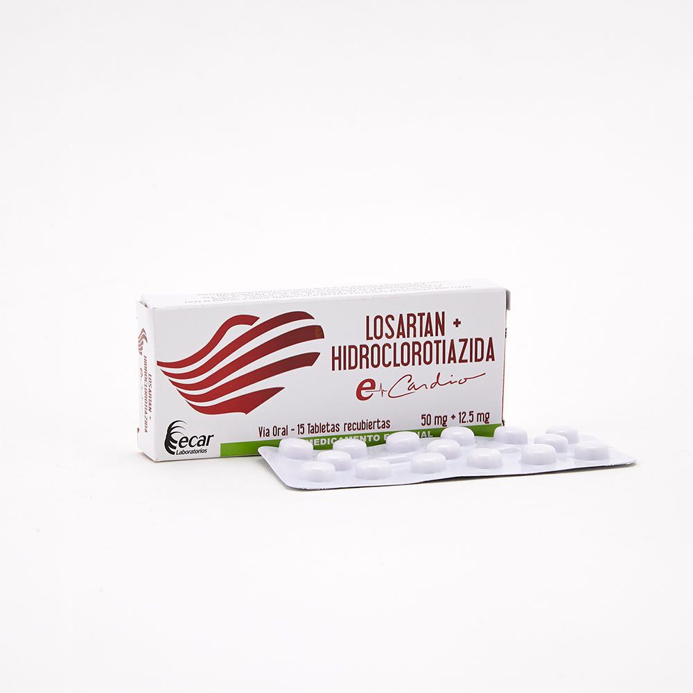 Losartan+Hidroclorotiazida (12.5+50)Mg Tableta Recubierta Caja X 15