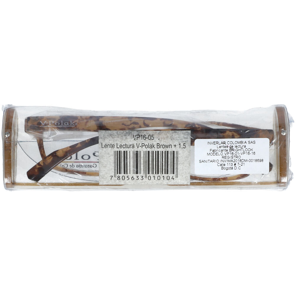 Gafas-De-Lectura-V-Polak-Ref-Vp16-05-Und-Brightlook-1.5+-Cafe-imagen-2