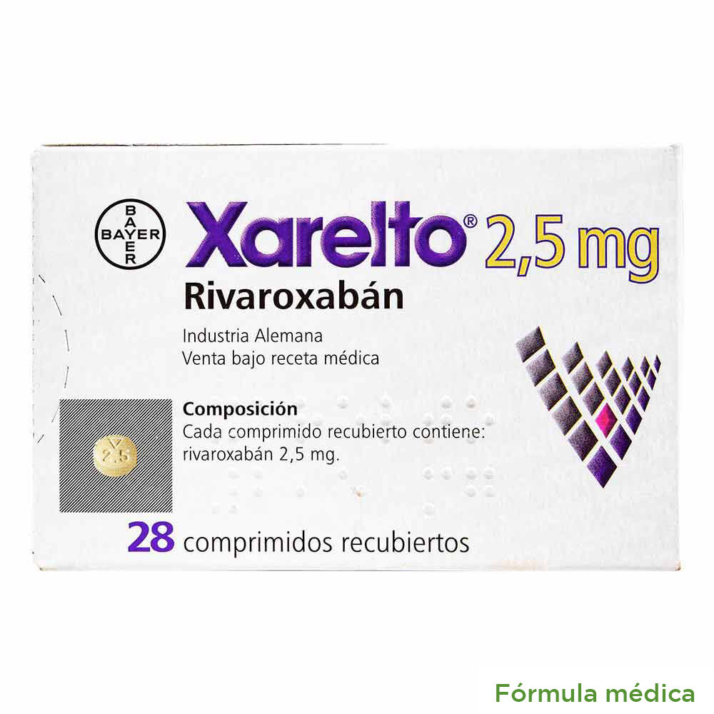 Xarelto 2.5Mg Tabletas Recubiertas Caja X 28