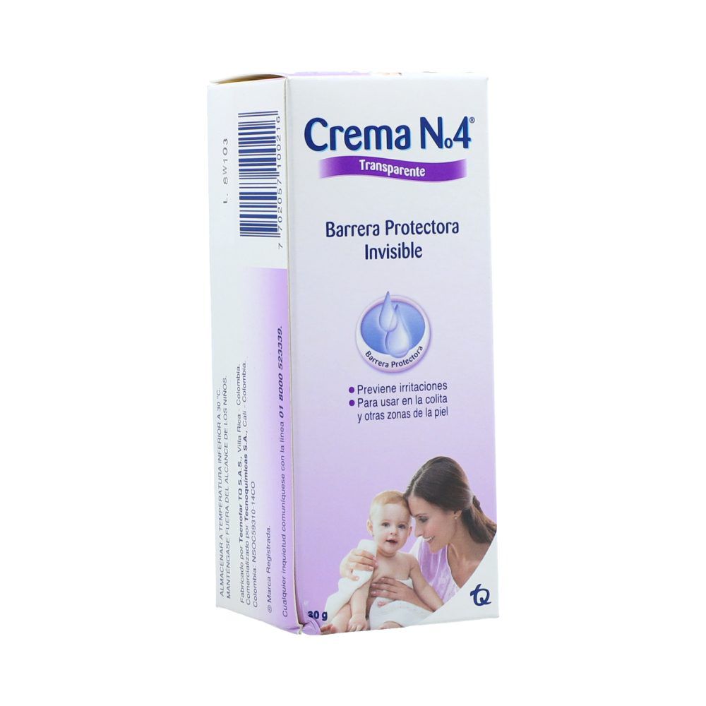 Crema No 4 Transparente Tubo X 30Gr
