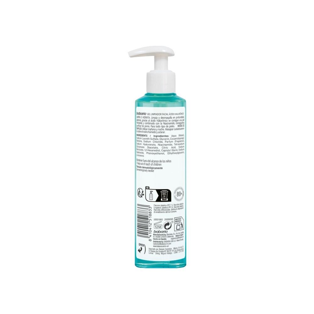 Gel-Limpiador-Facial-Babaria-Hialuronico-Frasco-X-200Ml-imagen-2