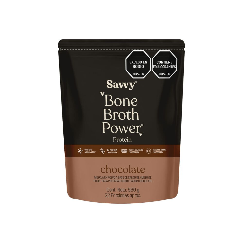 Proteina-Bone-Broth-Power-Savvy-Doypack-560Gr-Chocolate-imagen