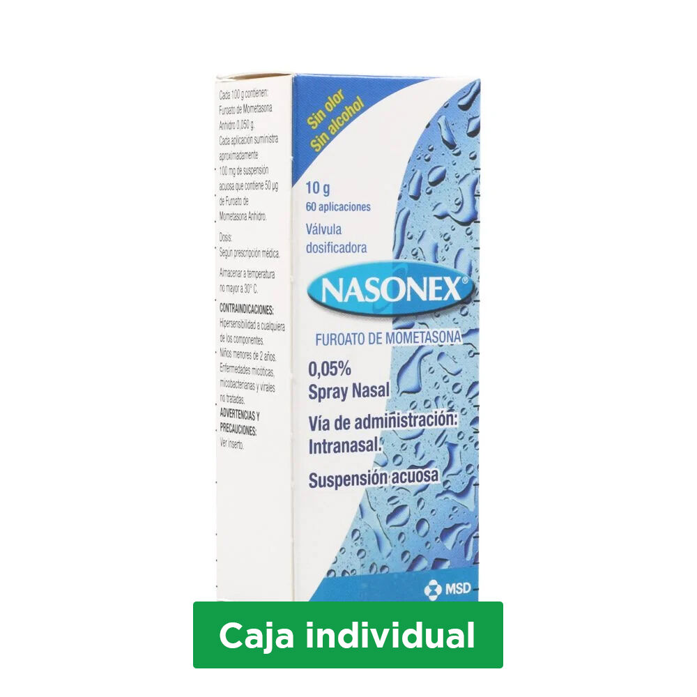 Nasonex Spray Nasal Suspensión Acuosa Frasco X 60 Dosis