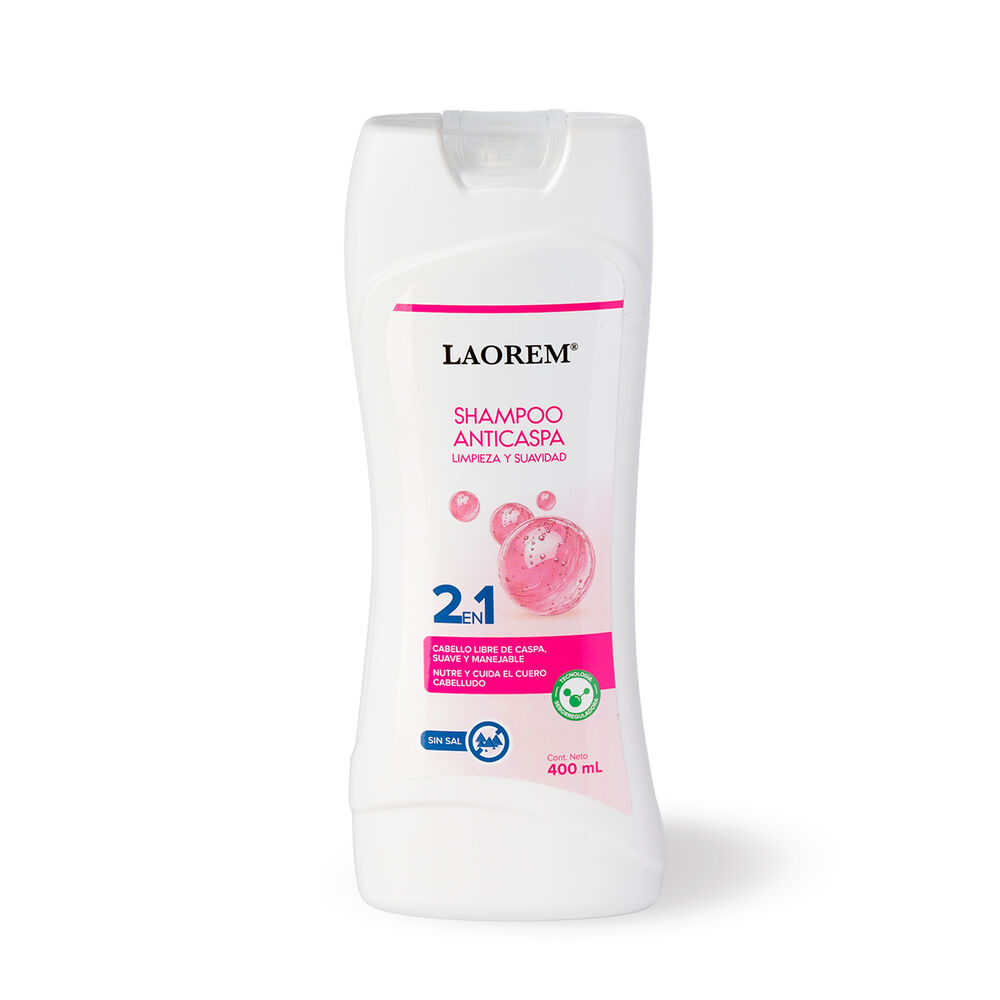 Shampoo-Anticaspa-Laorem-Limpieza-Y-Suavidad-2-En-1-Fco-400Ml-imagen-1
