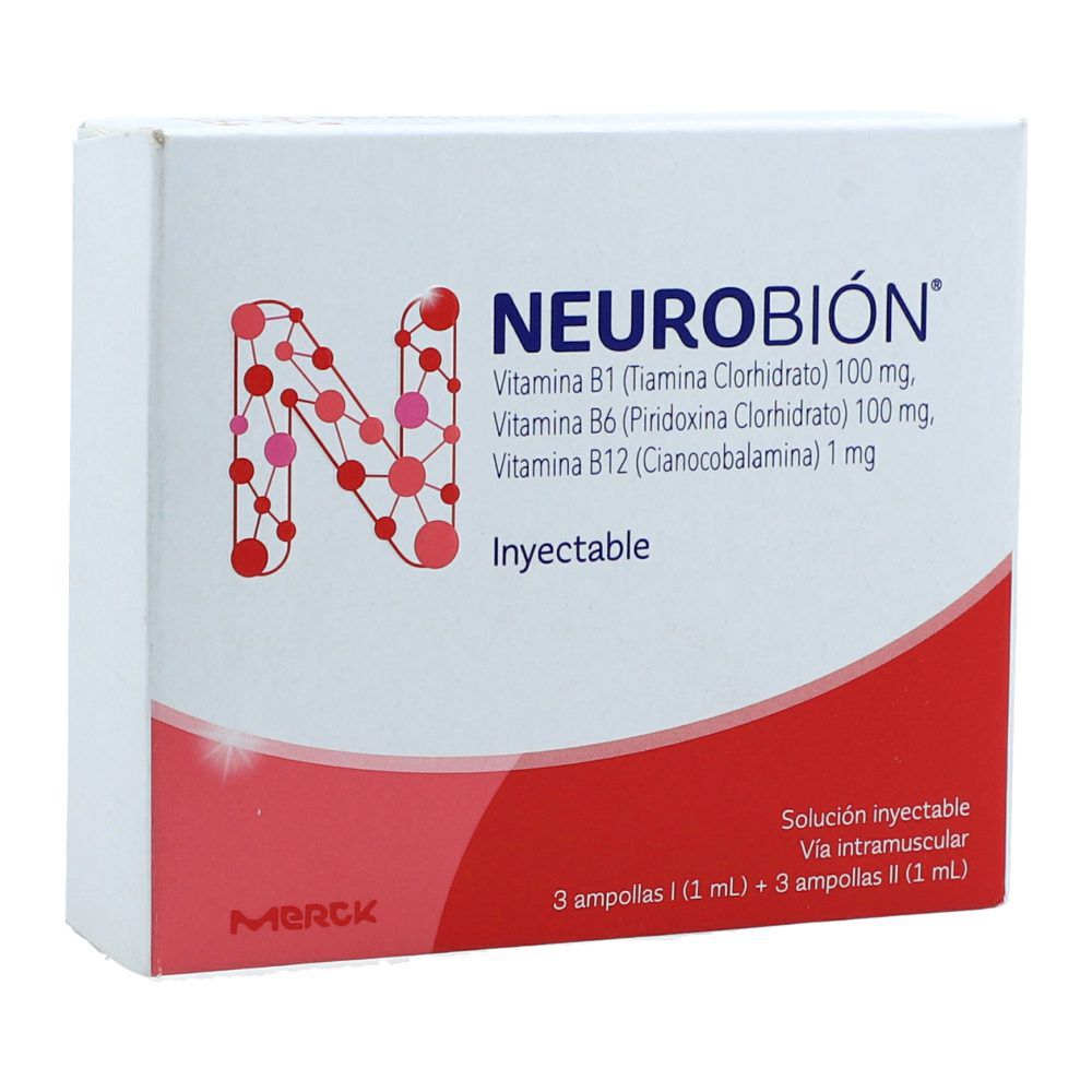 Neurobion-Solución-Inyectable-100-/-100-/-1-MG-Caja-x-3-ampollas-I-(1mL)-+-3-ampollas-II-(1mL)-imagen