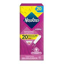 Tampones Regular Nosotras Sin Aplicador Cajax 20