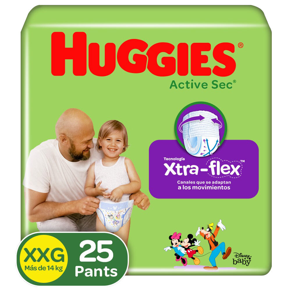 Pañal-Pants-Huggies-Active-Sec-Xtra-Flex-Xxg-Paquete-X-25-imagen-1