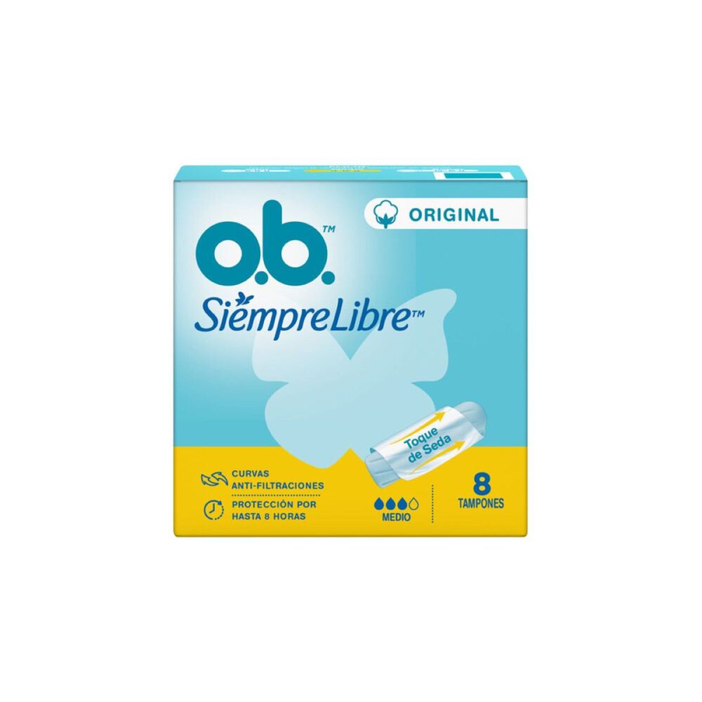 Tampon-Absorbente-Medio-Ob-Siempre-Libre-Caja-X-8-imagen-2