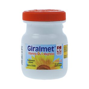 Giralmet-Vitamina-D-1000-Ui-Con-Magnesio-Frasco-X-30-Tabletas-Masticables-imagen