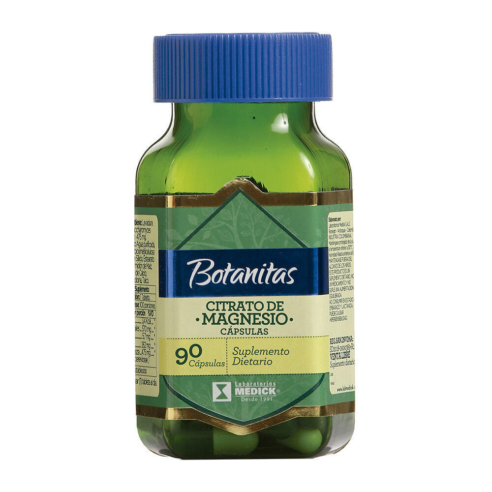 Citrato De Magnesio Botanitas Capsula Frasco X 90