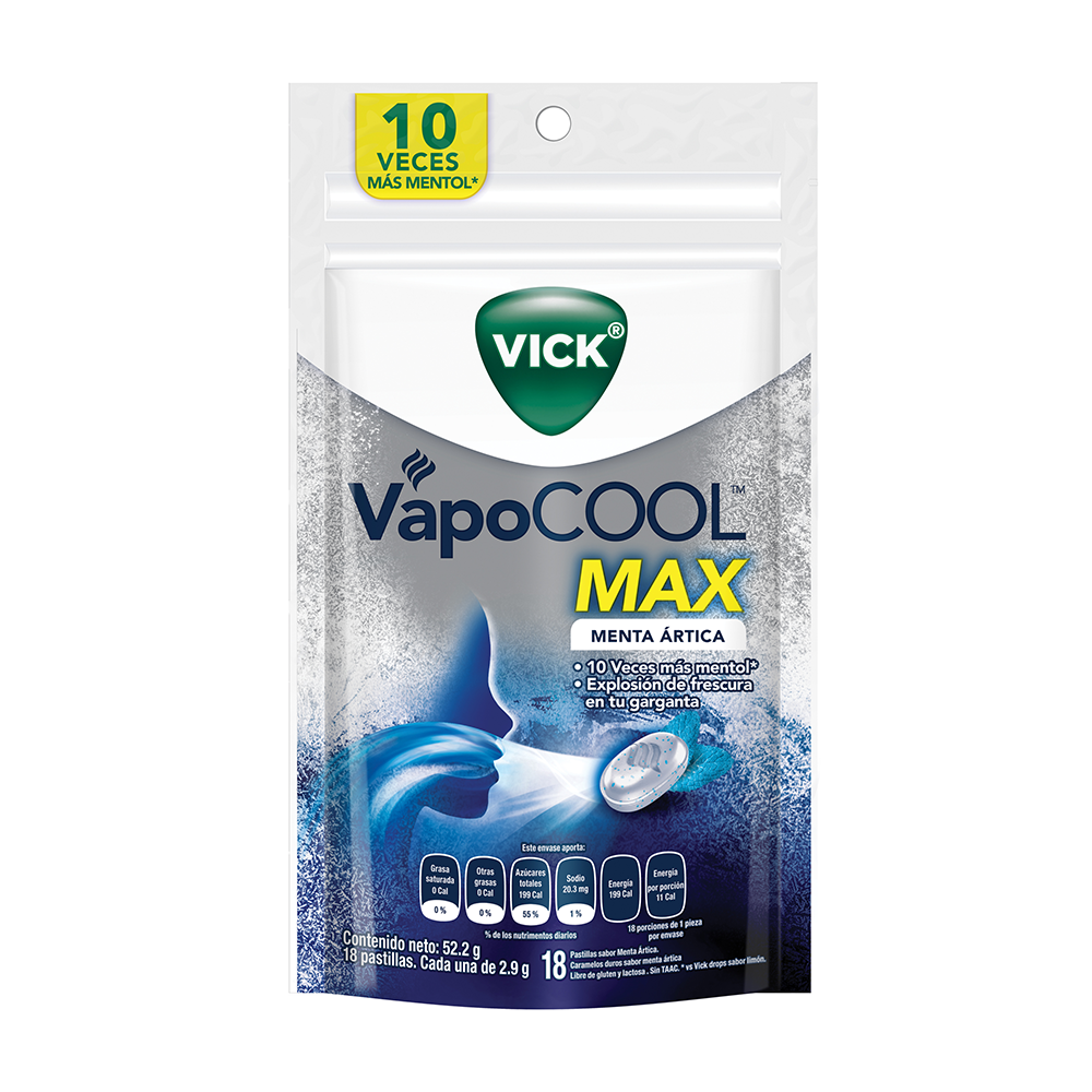 Vick Vapocool Max 18 Und - Total 52.2Gr Menta Artica