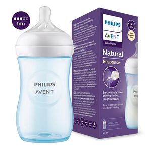 Tetero-Philips-Avent-Natural-Response-1M+-Frasco-por-9Onz-Azul-imagen