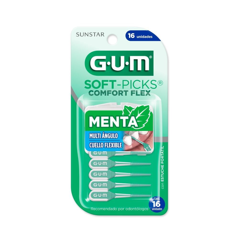 Cepillo Dental Manual Soft Picks Comfort Flex Paquete Por 16 Gum