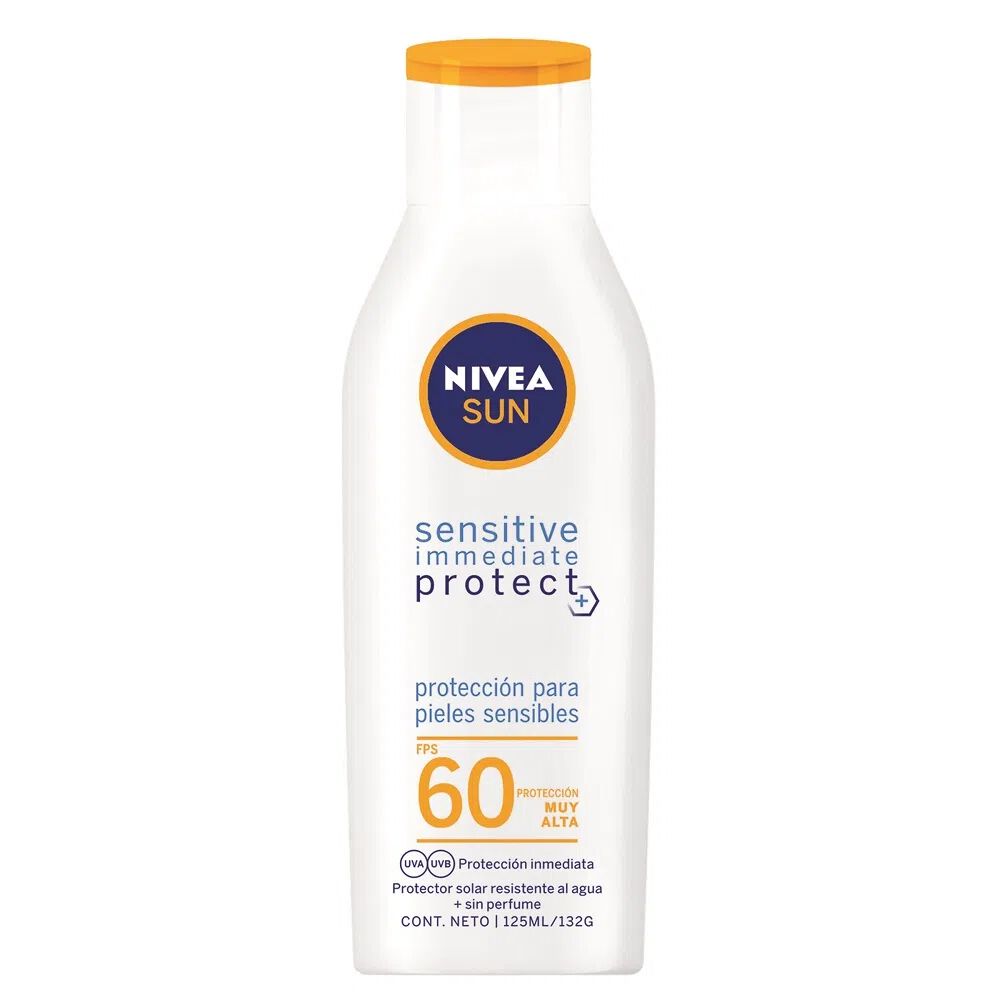 Protector Solar Piel Sensible Nivea Sun Fps 60 Frasco X 125Ml