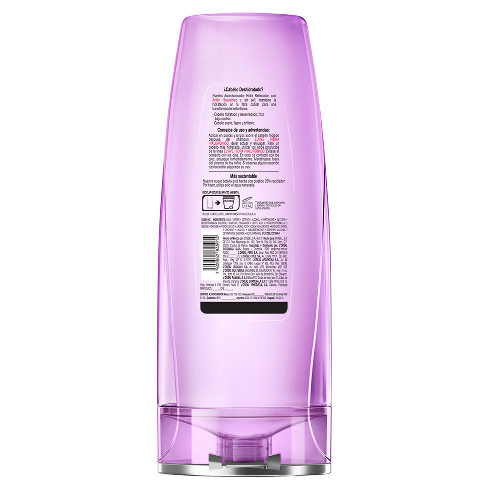 L'Oreal-Paris-Elvive-Hidra-(Hialur&oacute;nico)-Acondicionador-Hidra-Rellenador-Frasco-X-370mL-imagen-5