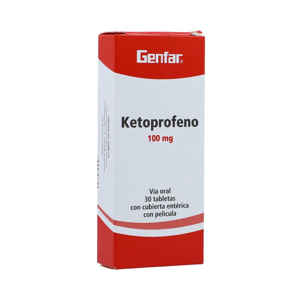 Genfar Ketoprofeno 100Mg Caja X 30 Tabletas Recubiertas