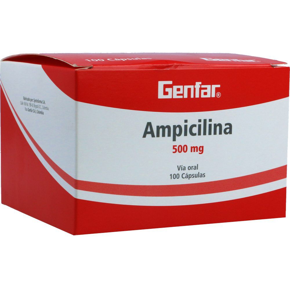 Ampicilina Genfar 500Mg Blister X 10 Cápsulas