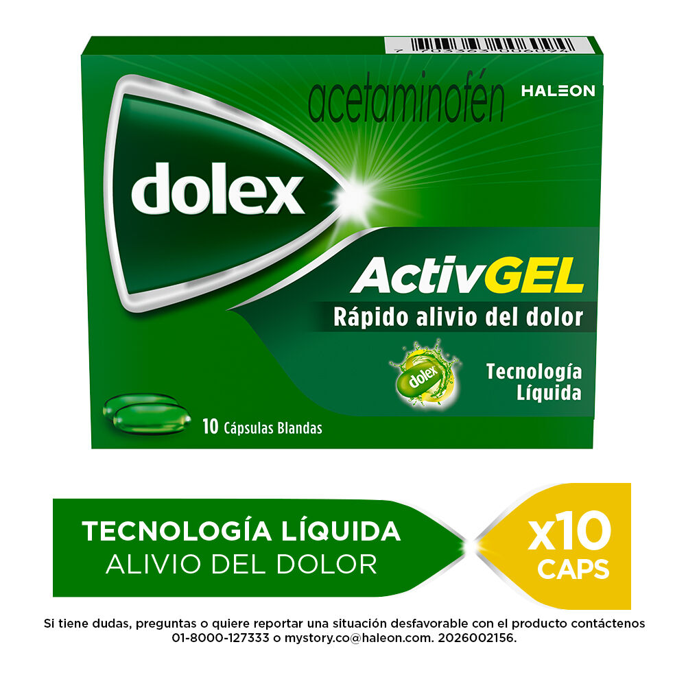 Dolex ActivGEL Cápsulas Líquidas 500Mg Caja X 10