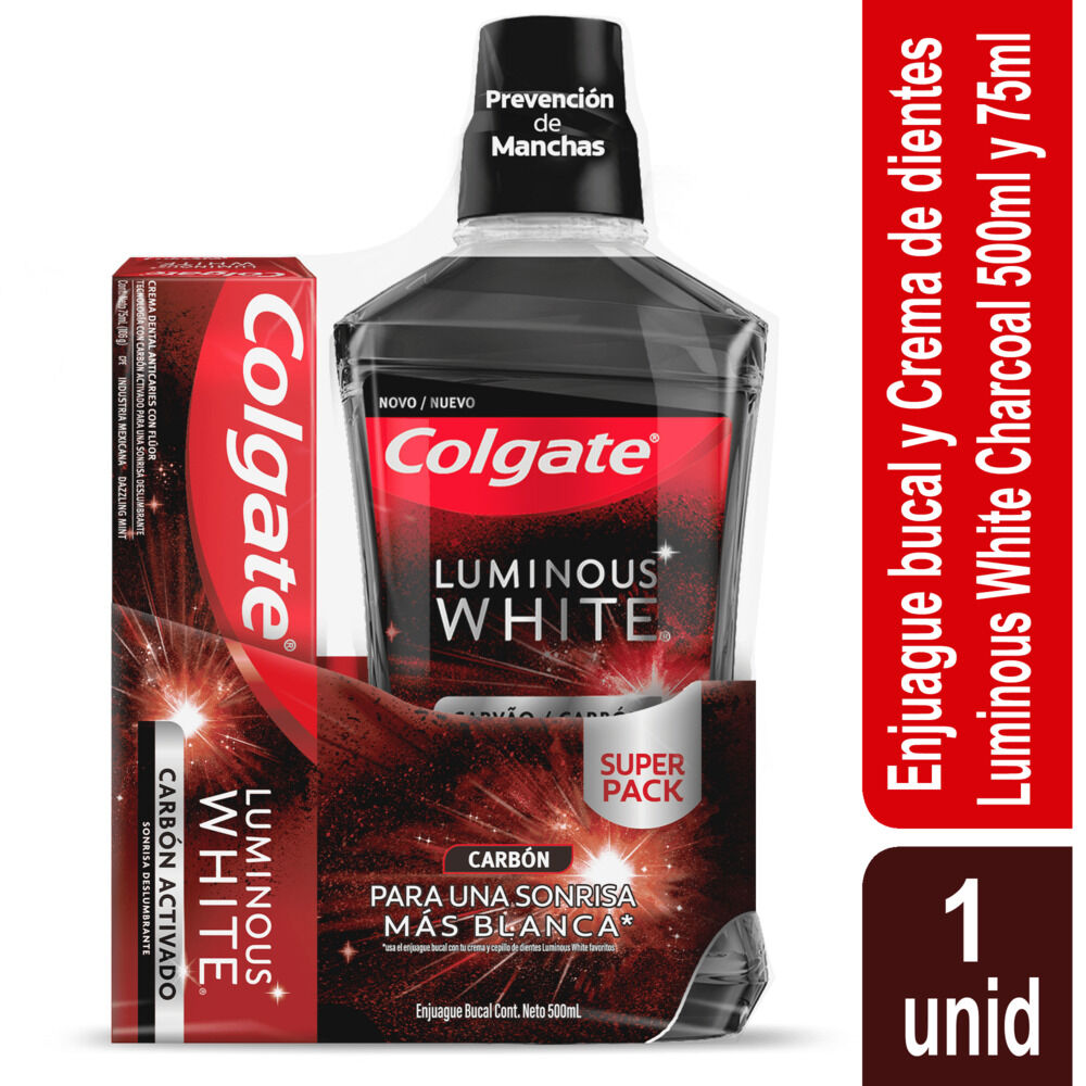 Promo-Enjuague-Bucal-Colgate-Luminois-White-+-Crema-Dental-Paquete-X-1-Frasco-X-500Ml+Tubo-X-75Ml-imagen-1