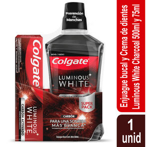 Promo-Enjuague-Bucal-Colgate-Luminois-White-+-Crema-Dental-Paquete-X-1-Frasco-X-500Ml+Tubo-X-75Ml-imagen