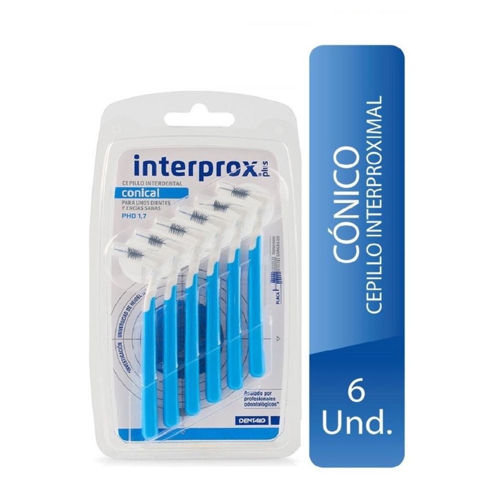 Cepillos Interproximales Interprox Sobre X 6 Color Azul