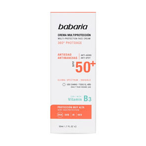 Crema-Multi-Proteccion-Babaria-Antiedad-Antimanchas-Spf-50-Tubo-X-50Ml-imagen