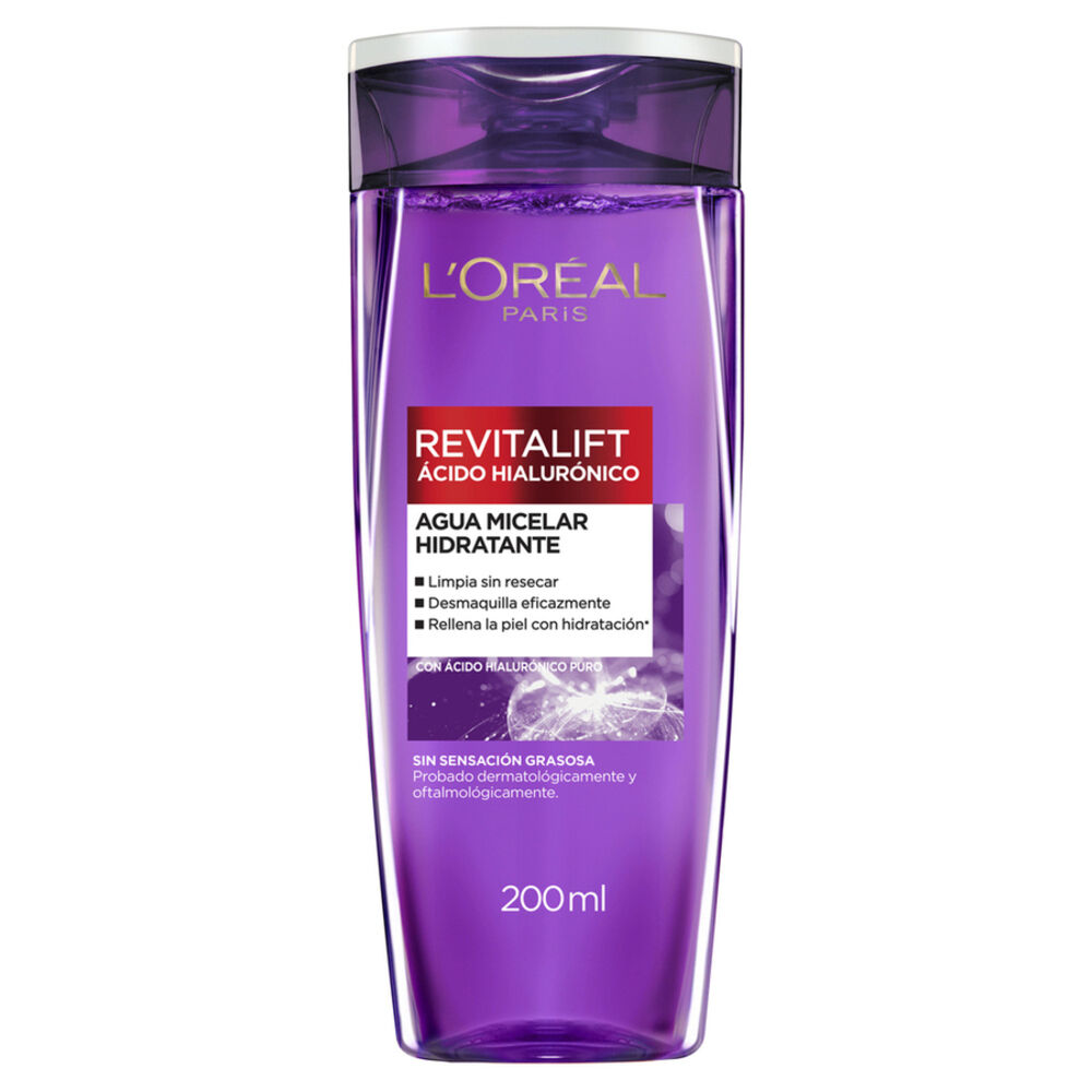 Agua-Micelar-Hidratante-Acido-Hialuronico--Revitalift-Loreal-Paris-Revitalift-Sin-Sensacion-Grasosa-Frasco-X-200Ml-imagen-2