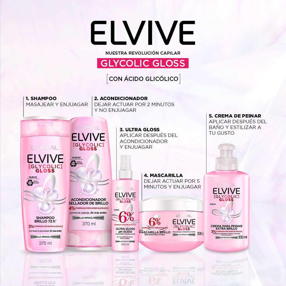 Tratamiento-Con-Enjuague-Loreal-Paris-Elvive-Glycolic-Gloss-6%-Ph-Acido-Frasco-X-200Ml-imagen-7