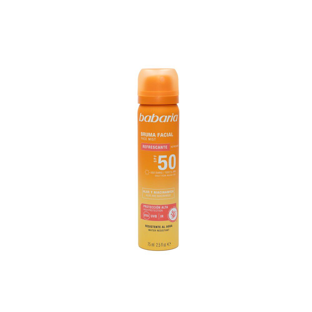 Bruma Facial Babaria Spf50 Refrescante Frasco 75Ml Aerosol