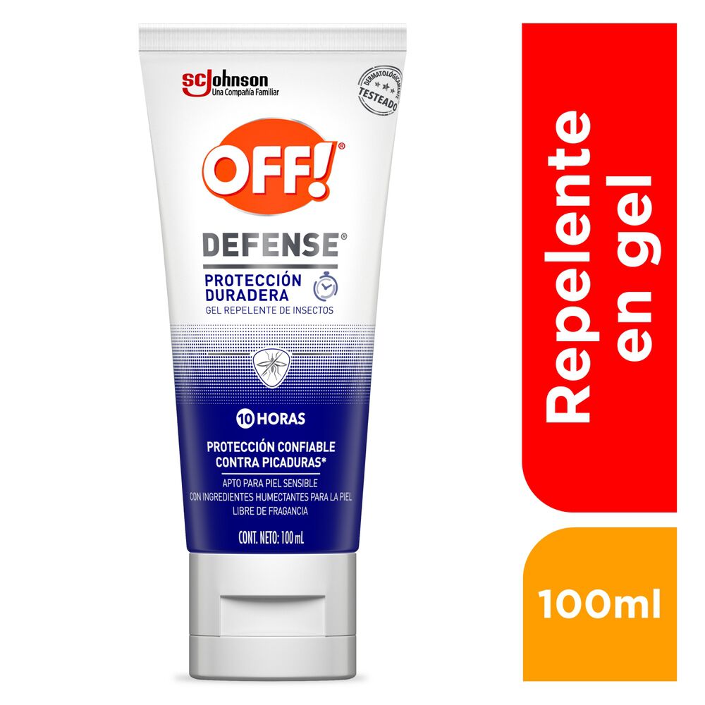 Gel Repelente De Insectos Off Defense Proteccion Duradera Tubo X 100Ml