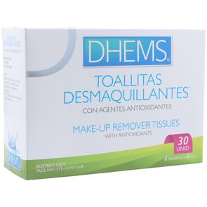 Toallitas-Desmaquillantes-Con-Agentes-Antioxidantes-Dhems-Caja-X-2-Sobres-X-15-Unidades-imagen