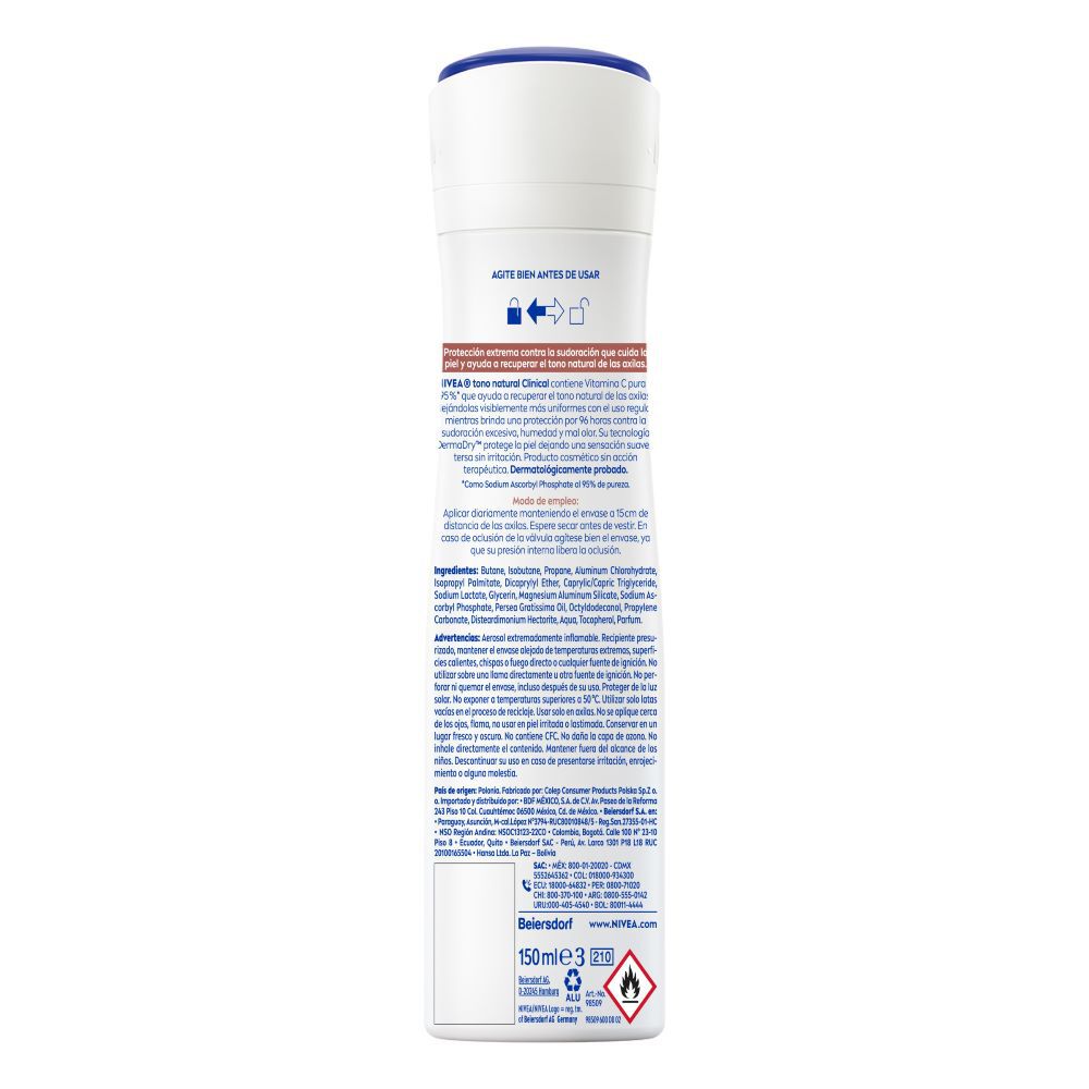 Aerosol-Antitranspirante-Nivea-Clinical-96H-Frasco-X-150Ml-Tono-Natural-imagen-4
