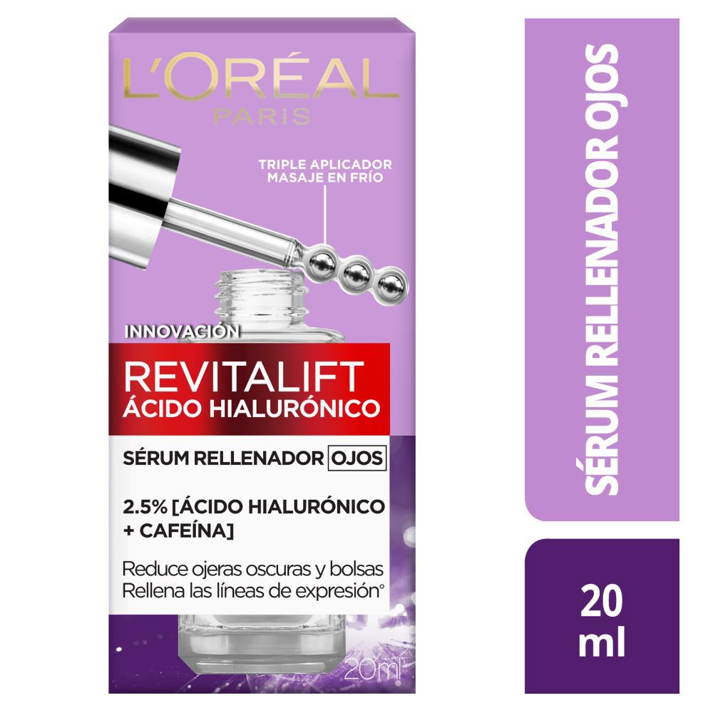 Serum Ojos L'Oréal Paris Revitalift Ácido Hialurónico Y Cafeína 20Ml