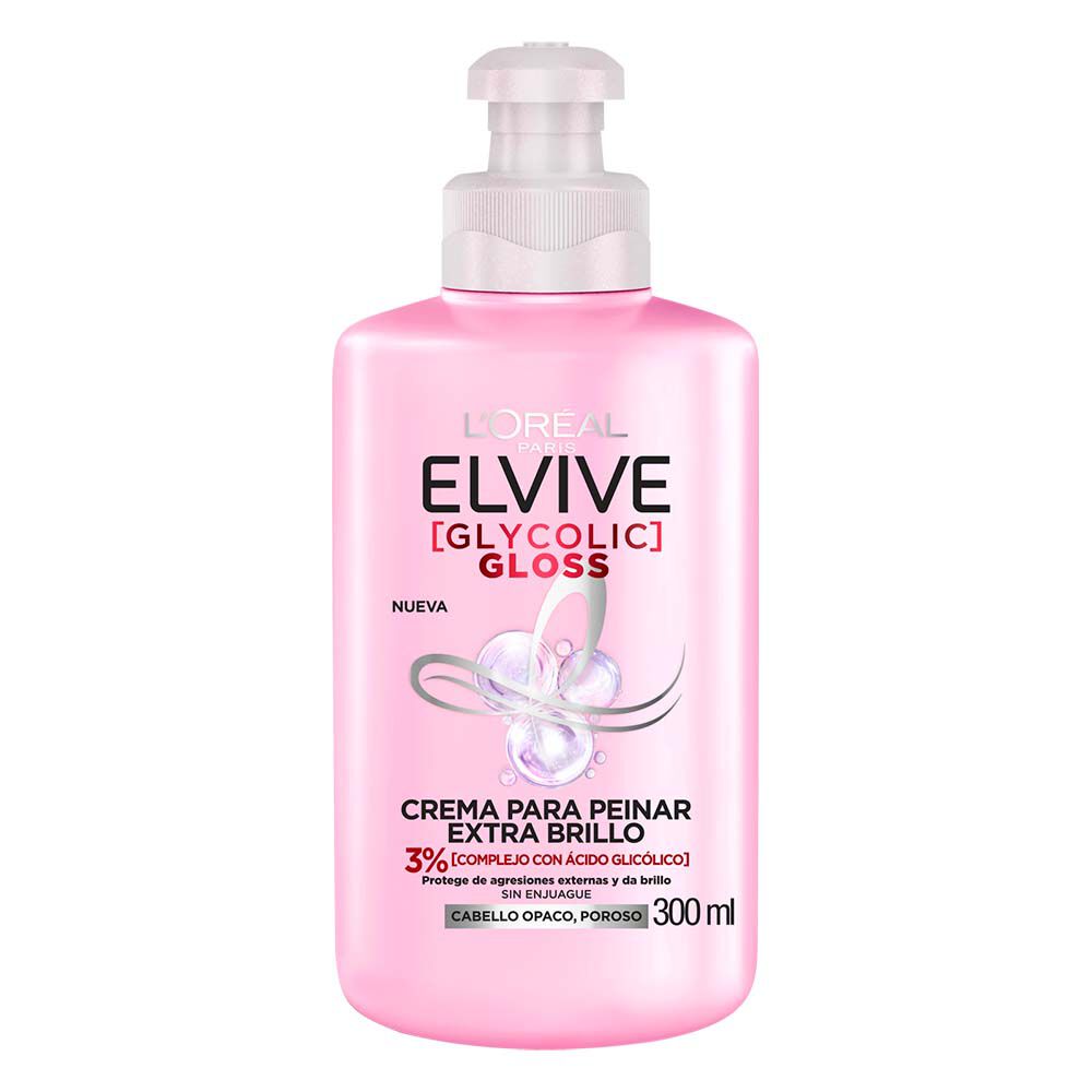 Mascarilla Capilar Elvive L'Oreal Paris Glycolic Gloss Brillo Instantaneo X300 G
