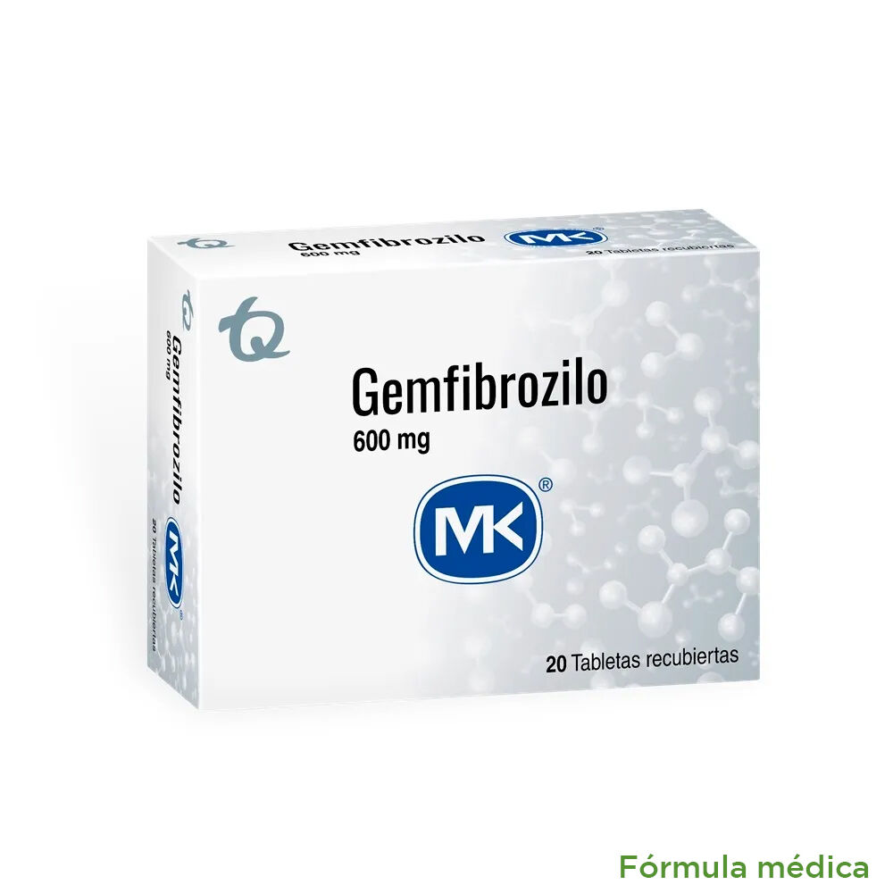Gemfibrozilo Mk 600Mg Caja X 20 Tabletas Recubiertas