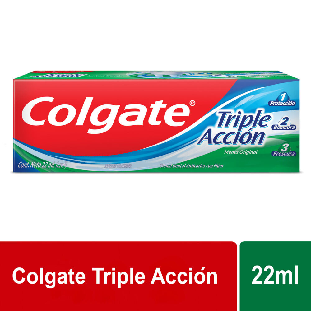 Crema Dental Triple Acción Gel Colgate Tubo Ml 29 Gr) Menta