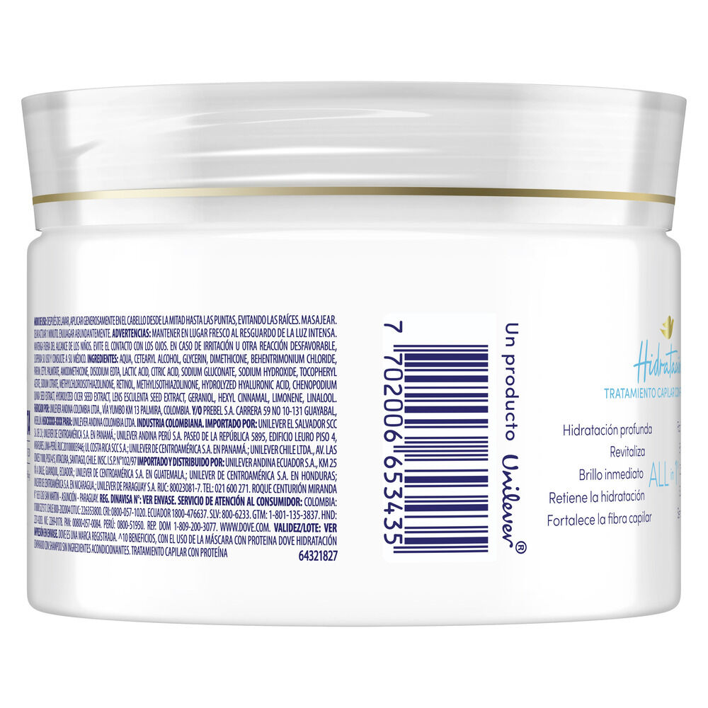 Tratamiento-Con-Proteina-Dove-Hidratacion-10%-Vitamina-A-Y-E-Complex-Pote-X-300Ml-imagen-2